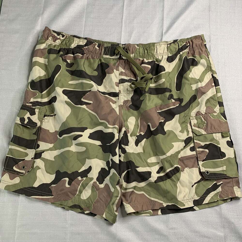 OP Ocean Pacific Men's Desert Camo Cargo Swim Trunks 3XL